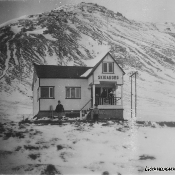 Skíðaskáli skíðafélagsins Skíðaborgar við Steinaflatir