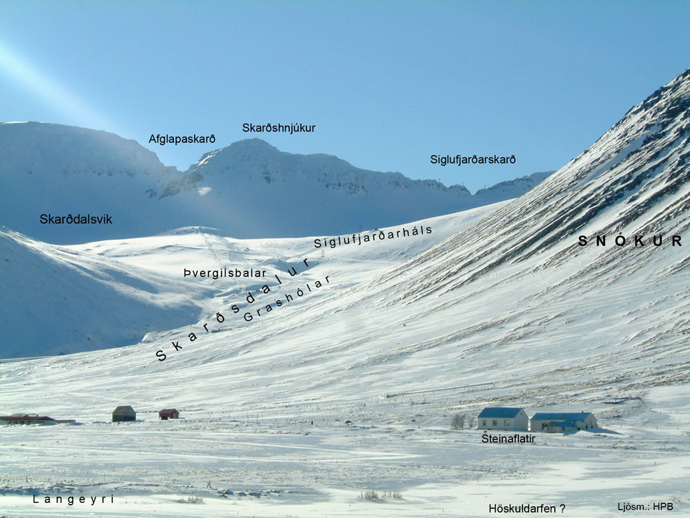 Örnefni í Skarðsdalum