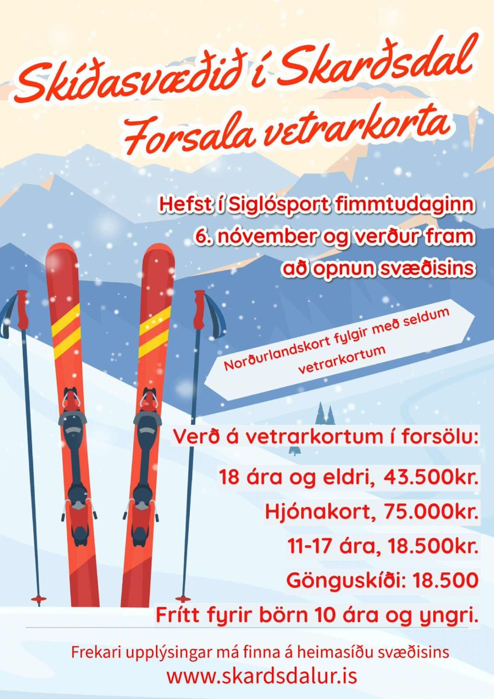 Forsalan á vetrarkortum 2026 eru hafin!