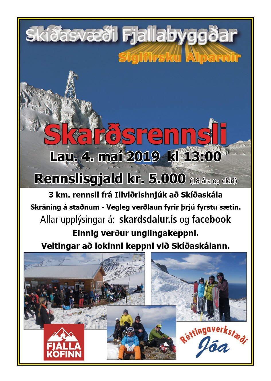 Skarðsrennli laugardaginn 4. maí