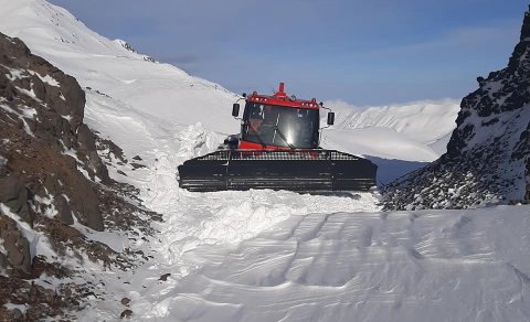 Siglufjarðarskarð í allri sinni dýrð, mynd tekin af Kára Frey Hreinssyni mars 2020