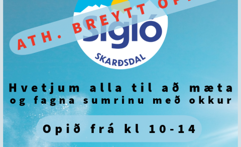 Síðasti opnunardagur þessa vertíð í Skarðinu. Sunnudag 3.Maí.